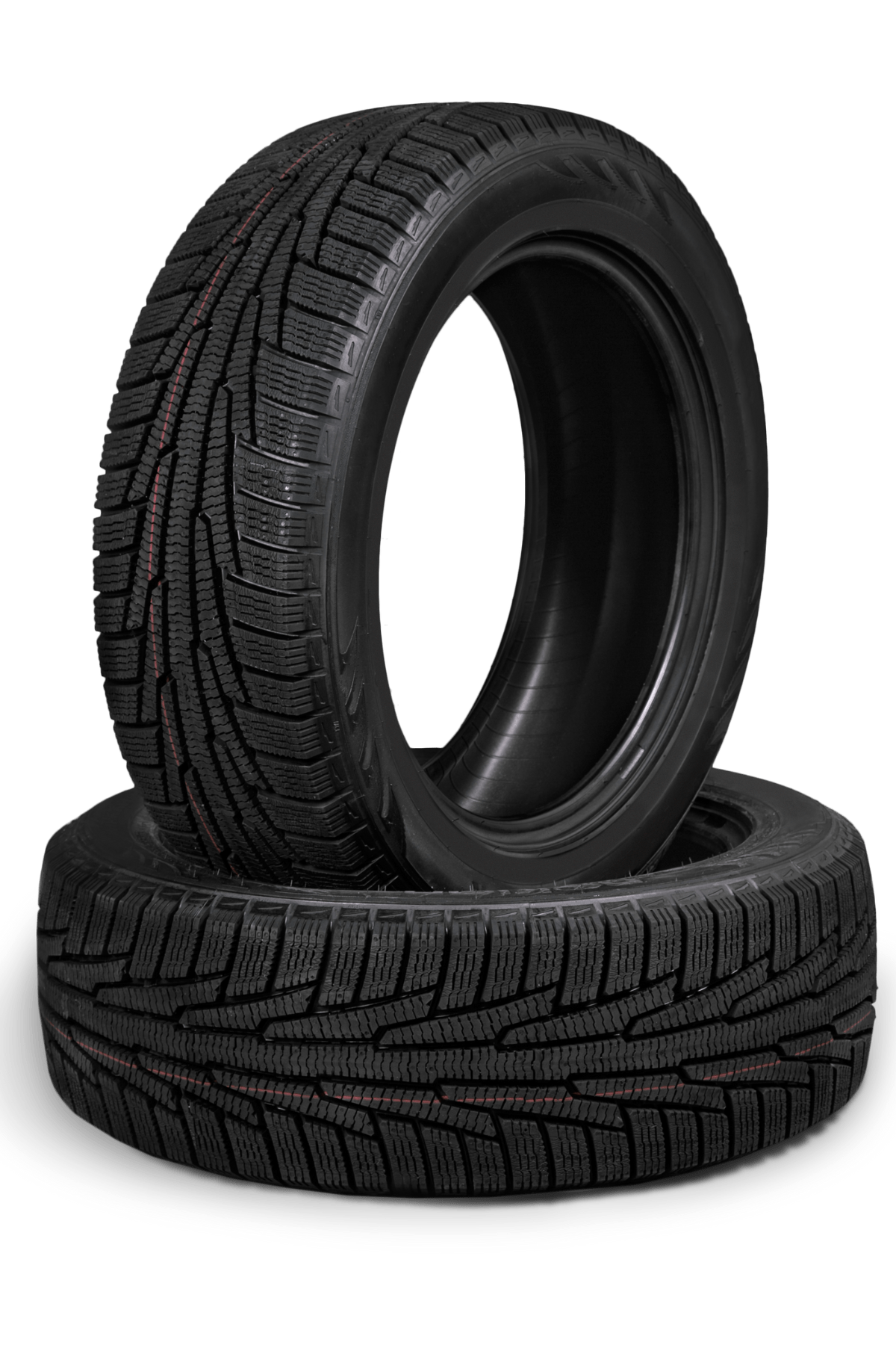 Two tires stacked
