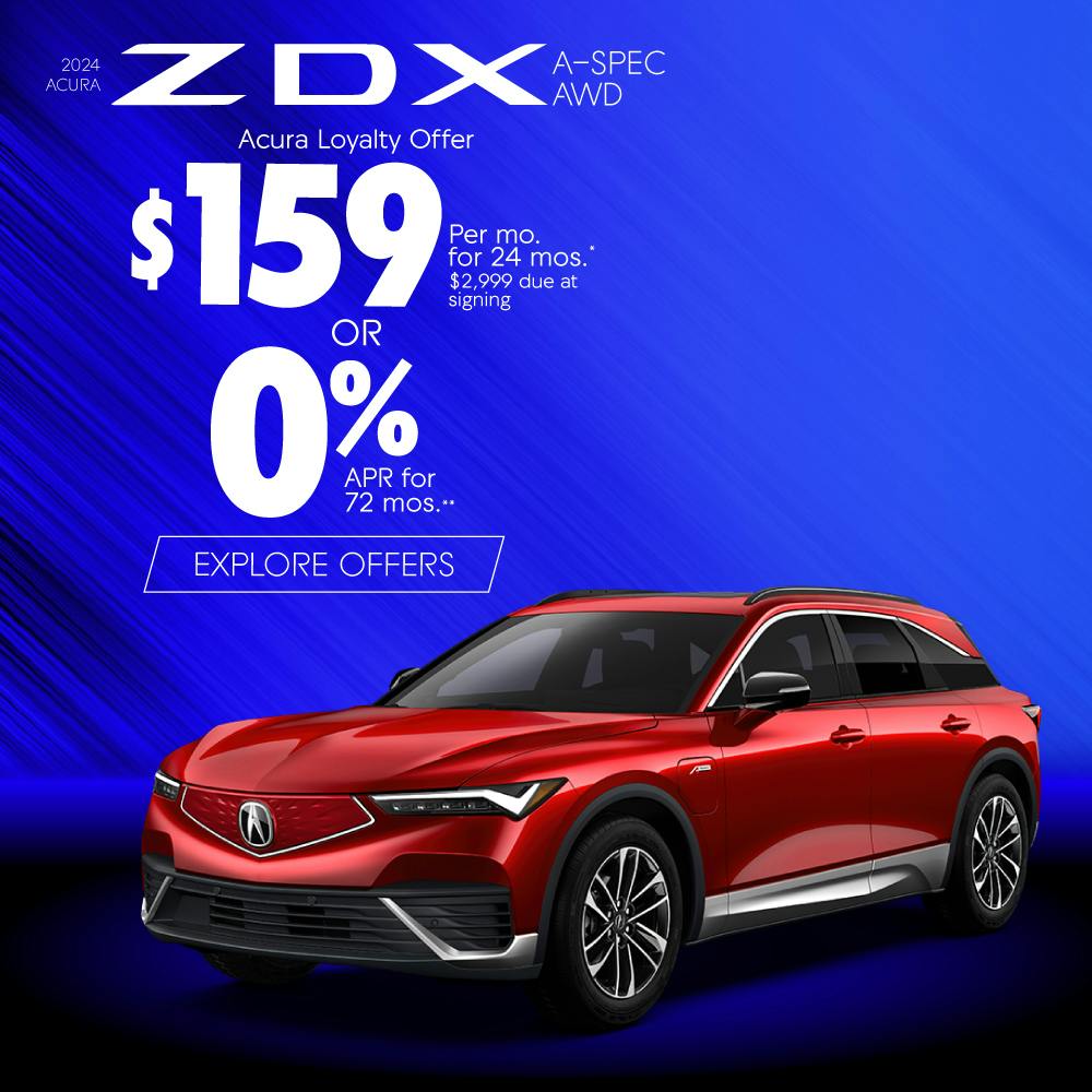 2024 Acura ZDX – $159 per month or 0% APR | Acura of Bedford Hills