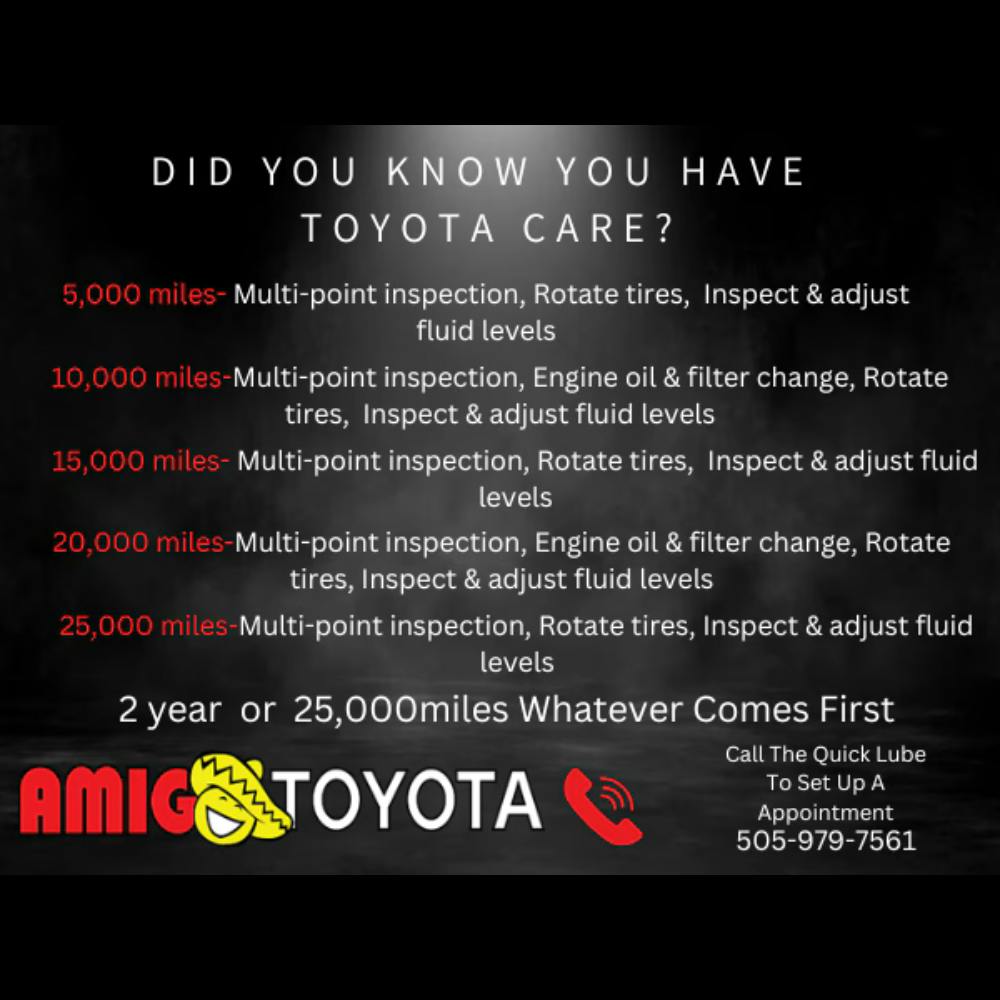 Did You Know You Have Toyota Care? | Amigo Toyota