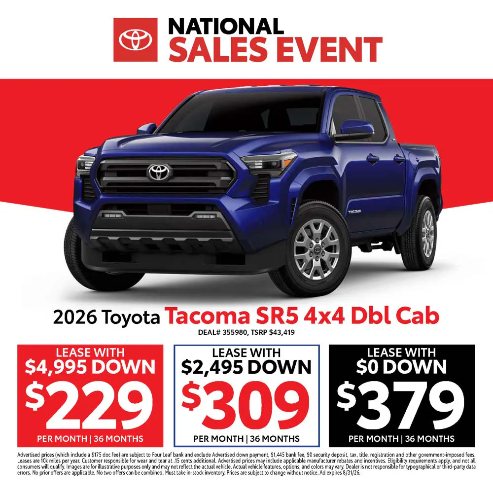 2026 Toyota Tacoma SR5 4×4 Double Cab | Atlantic Toyota NY