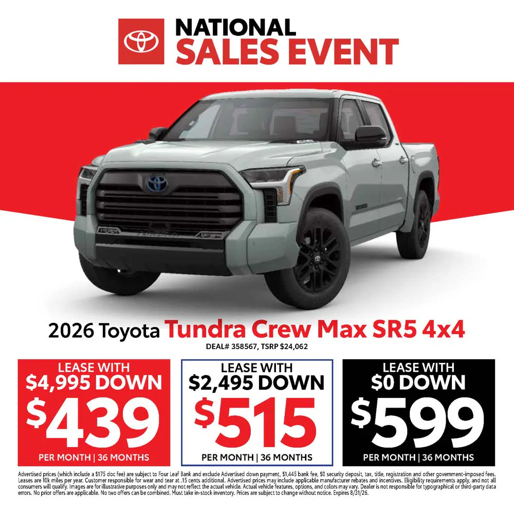 2026 Toyota Tundra Crewmax SR5 4×4 | Atlantic Toyota NY