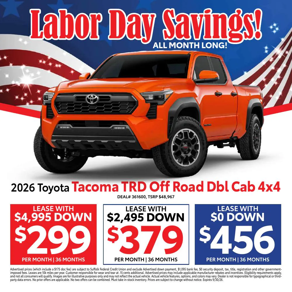 2026 Toyota Tacoma TRD Off Road Dbl Cab 4×4 | Atlantic Toyota NY