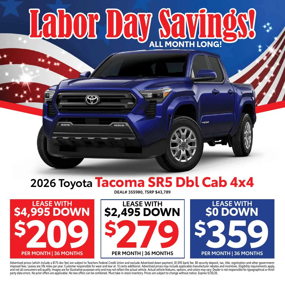 2026 Toyota Tacoma SR5 Dbl Cab 4×4 | Atlantic Toyota NY