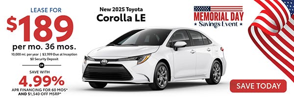 New 2025 Toyota Corolla LE | Atlantic Toyota