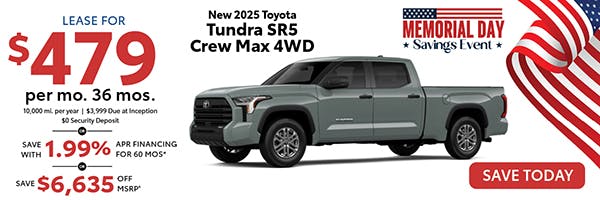 New 2025 Toyota Tundra SR5 Crew Max 4WD | Atlantic Toyota