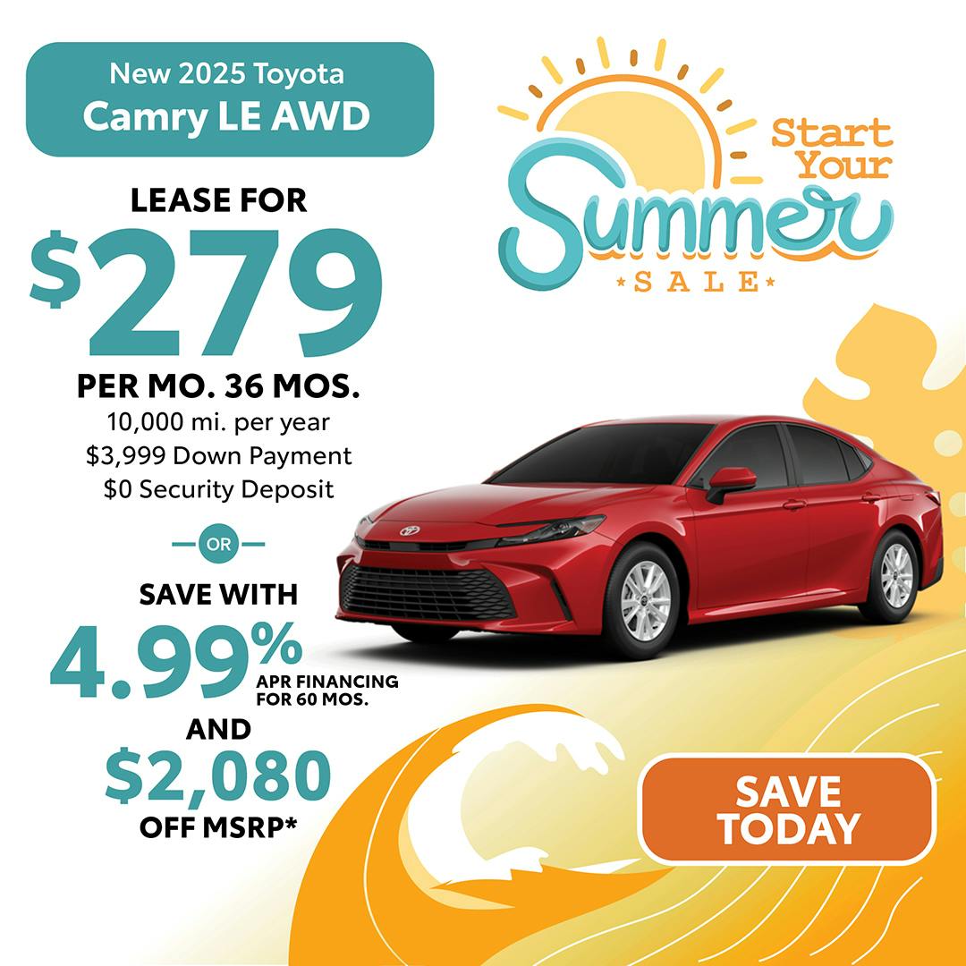 New 2025 Toyota Camry LE AWD | Atlantic Toyota