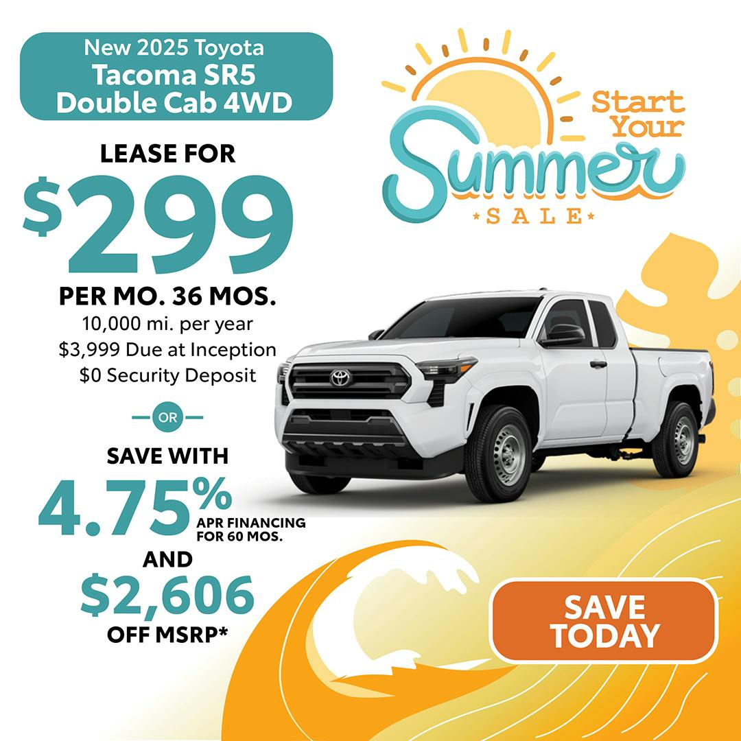 New 2025 Toyota Tacoma SR5 Double Cab 4WD | Atlantic Toyota