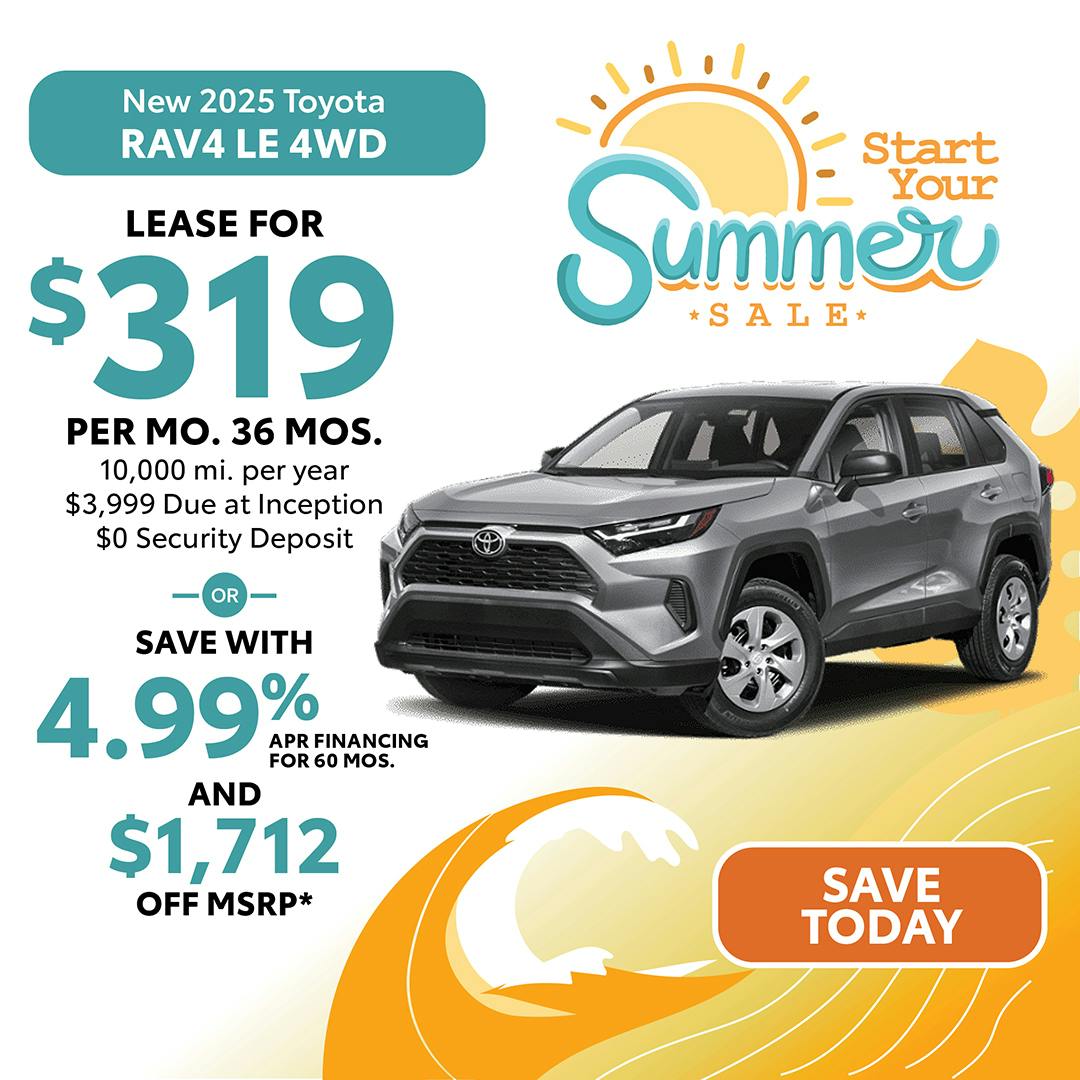 New 2025 Toyota RAV4 LE AWD | Atlantic Toyota