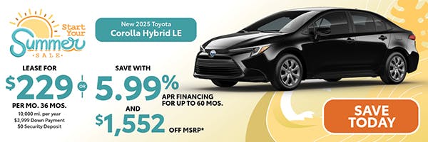 New 2025 Toyota Corolla Hybrid LE | Atlantic Toyota