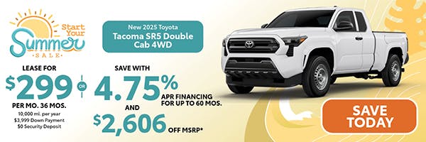 New 2025 Toyota Tacoma SR5 Double Cab 4WD | Atlantic Toyota