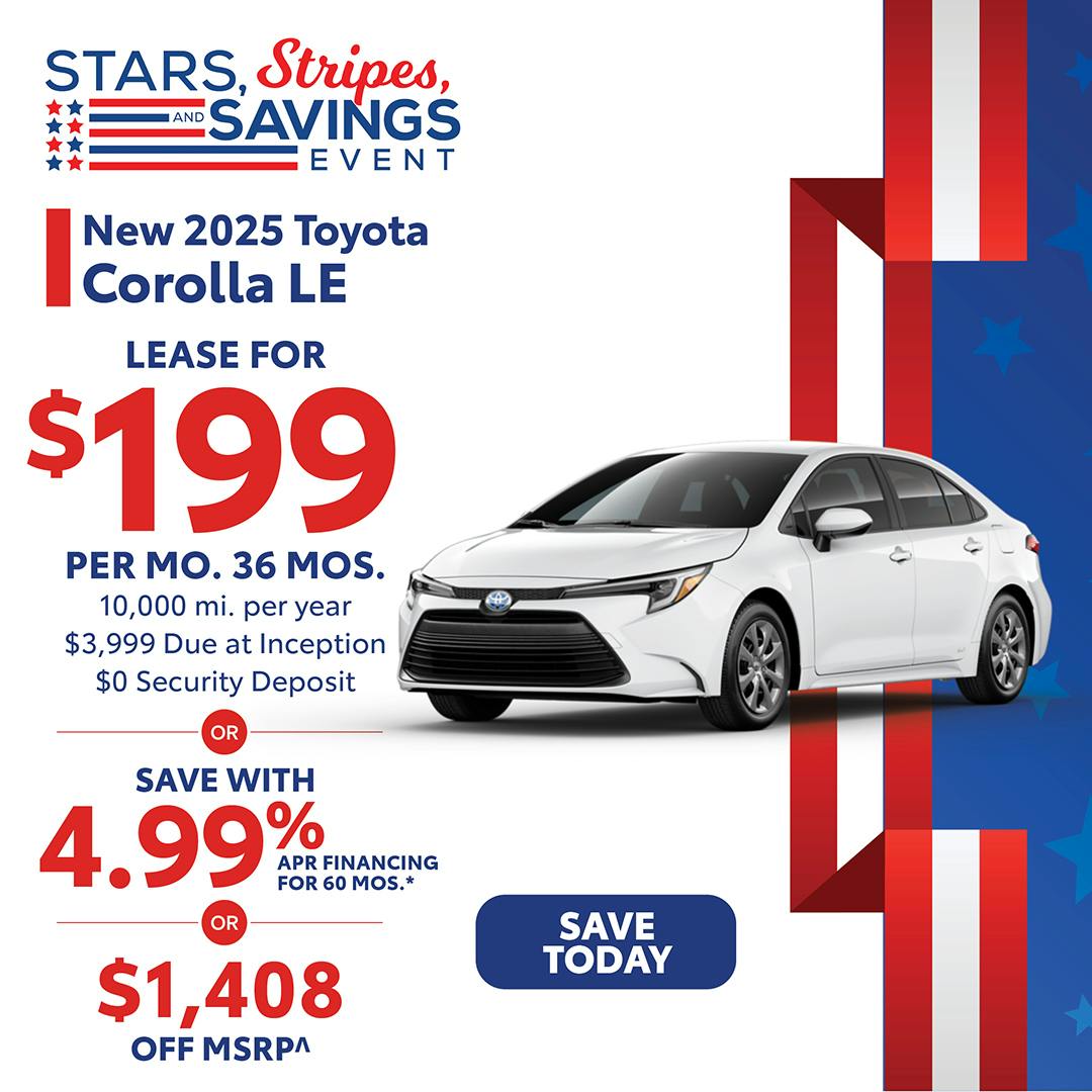 New 2025 Toyota Corolla LE | Atlantic Toyota