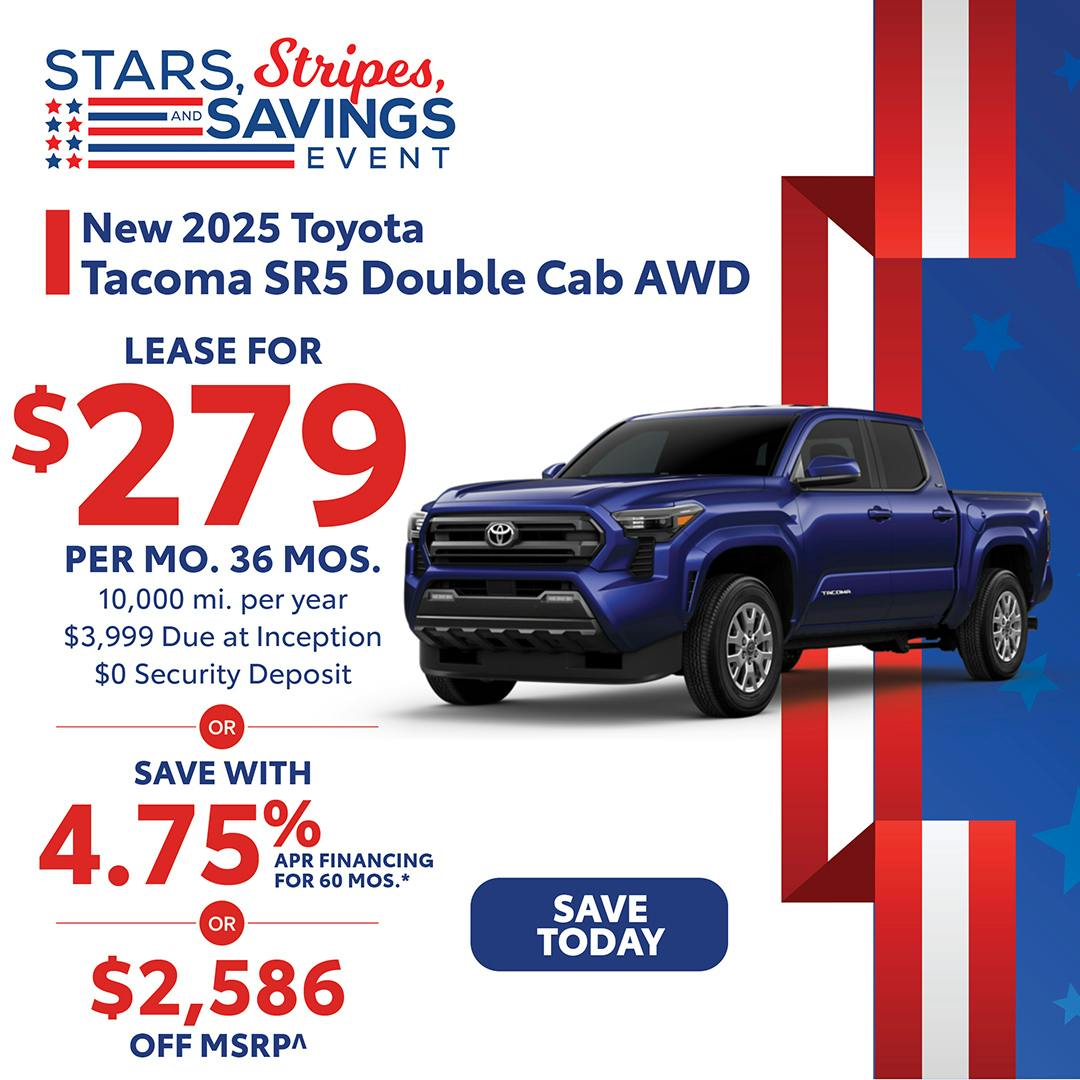 New 2025 Toyota Tacoma SR5 Double Cab 4WD | Atlantic Toyota