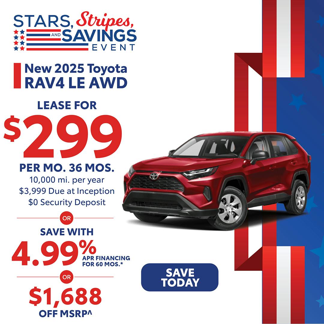 New 2025 Toyota RAV4 LE AWD | Atlantic Toyota