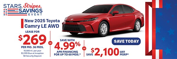 New 2025 Toyota Camry LE AWD | Atlantic Toyota