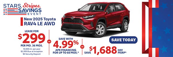 New 2025 Toyota RAV4 LE AWD | Atlantic Toyota