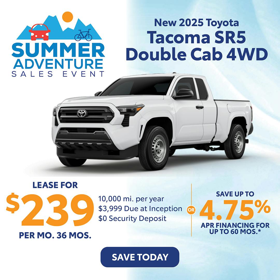 New 2025 Toyota Tacoma SR5 Double Cab 4WD | Atlantic Toyota