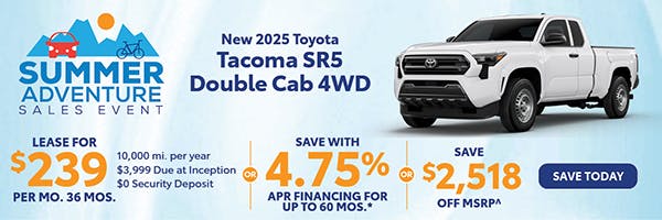 New 2025 Toyota Tacoma SR5 Double Cab 4WD | Atlantic Toyota