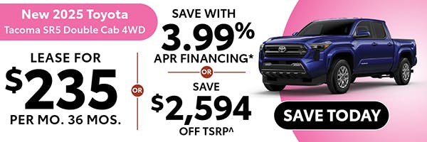 New 2025 Toyota Tacoma SR5 Double Cab 4WD | Atlantic Toyota