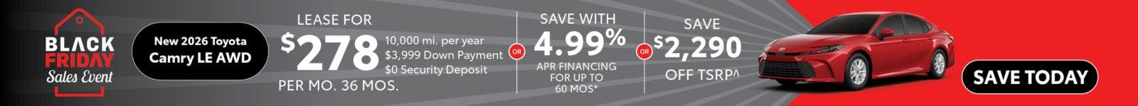 New 2026 Toyota Camry LE AWD