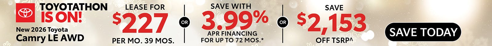 New 2026 Toyota Camry LE AWD