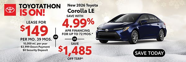 New 2026 Toyota Corolla LE | Atlantic Toyota