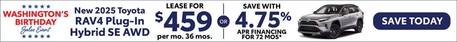 New 2025 Toyota RAV4 Plug-In Hybrid SE AWD