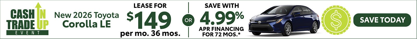 New 2026 Toyota Corolla LE
