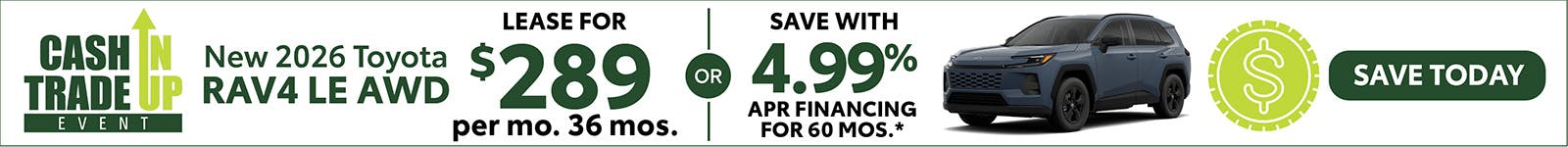 New 2026 Toyota RAV4 LE AWD