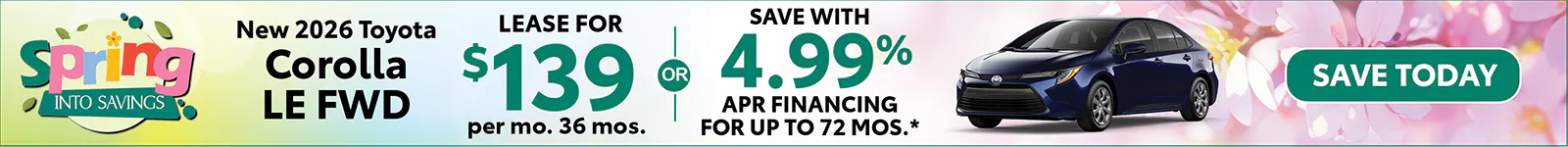 New 2026 Toyota Corolla LE FWD