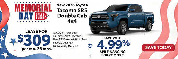 New 2026 Toyota Tacoma SR5 Double Cab 4×4 | Atlantic Toyota