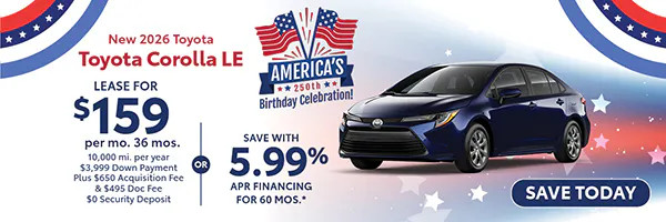 New 2026 Toyota Corolla LE | Atlantic Toyota