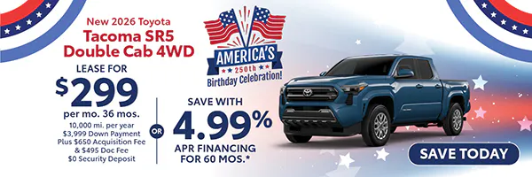 New 2026 Toyota Tacoma SR5 Double Cab 4WD | Atlantic Toyota