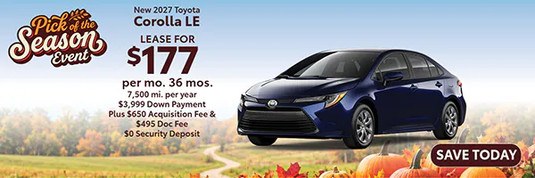 New 2027 Toyota Corolla LE | Atlantic Toyota