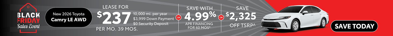 New 2026 Toyota Camry LE AWD