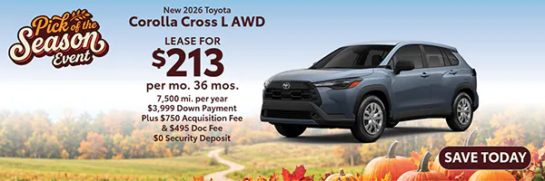 New 2026 Toyota Corolla Cross L AWD | Atlantic Toyota