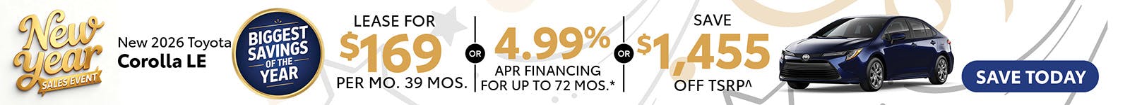 New 2026 Toyota Corolla LE