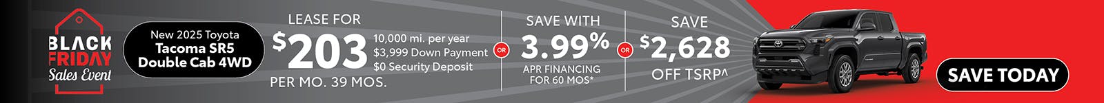 New 2025 Toyota Tacoma SR5 Double Cab 4WD
