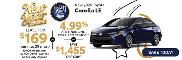 New 2026 Toyota Corolla LE | Atlantic Toyota