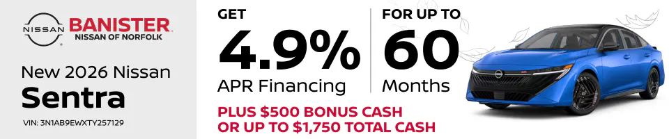 New 2026 Nissan Sentra | Banister Nissan of Norfolk