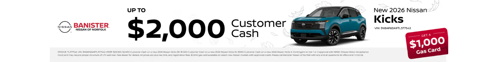 New 2026 Nissan Kicks