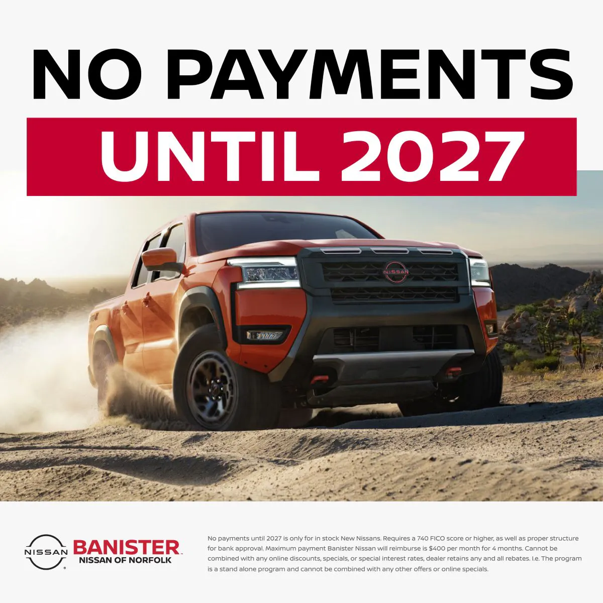 No Payments Until 2027 | Banister Nissan of Norfolk