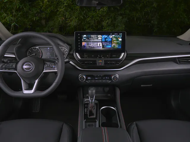 black Nissan interior