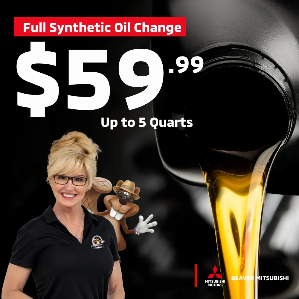 $59.99 Synthetic Oil Change Up to 5 Qts. | Beaver Mitsubishi