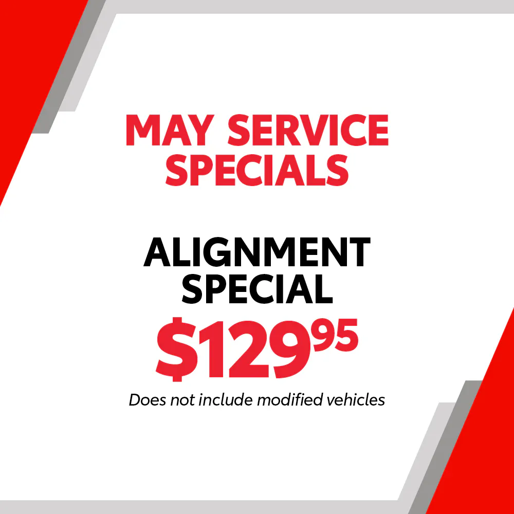 May Service Specials – Alignment Special $129.95 | Berge Toyota