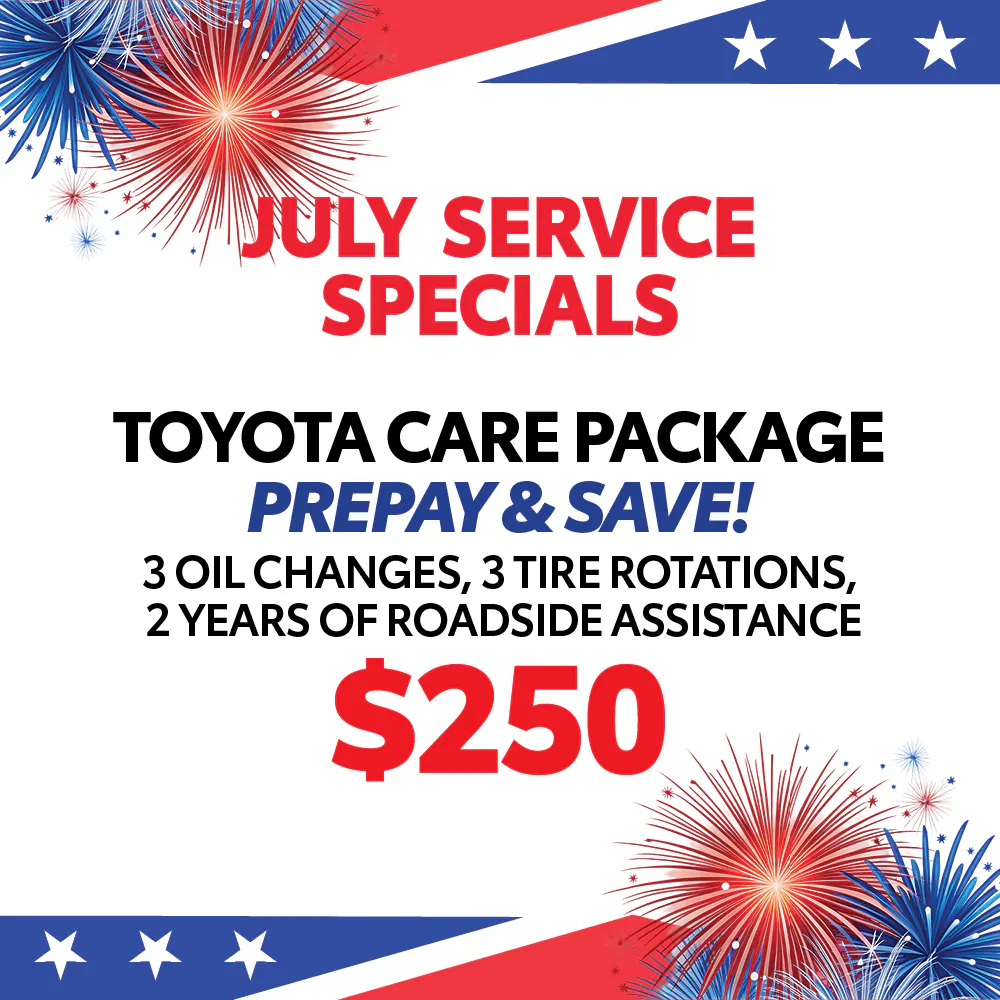 July 2026 Service Specials — Toyota Care Package | Berge Toyota
