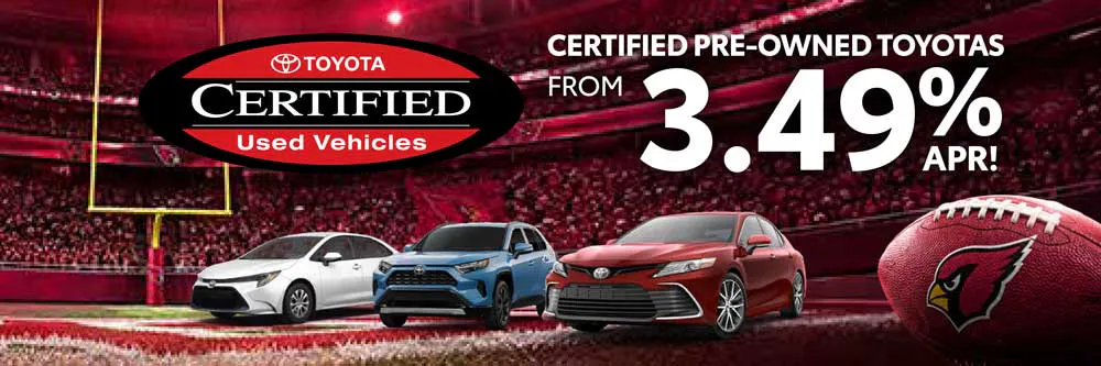 Certified Pre-Owned Toyotas from 3.49% APR | Berge Toyota