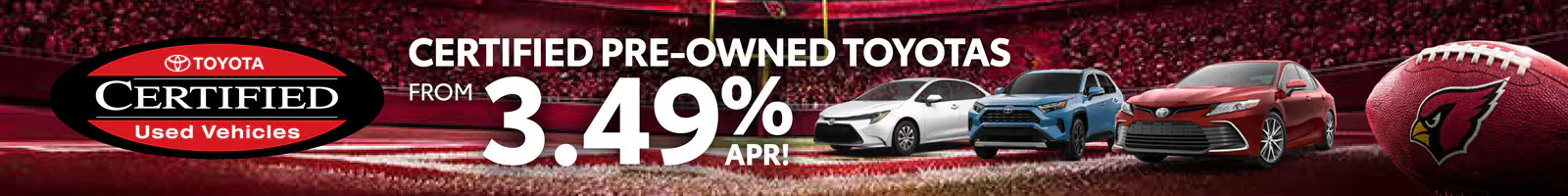 Certified Pre-Owned Toyotas from 3.49% APR | Berge Toyota
