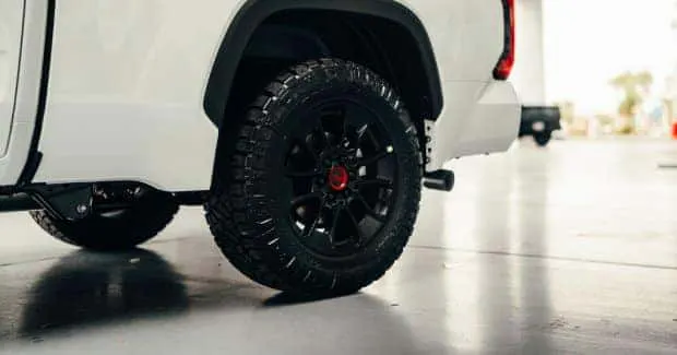 Custom tires on Toyota truck