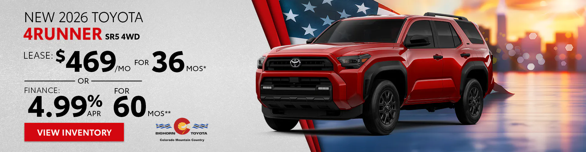 New 2026 Toyota 4Runner SR5 4WD