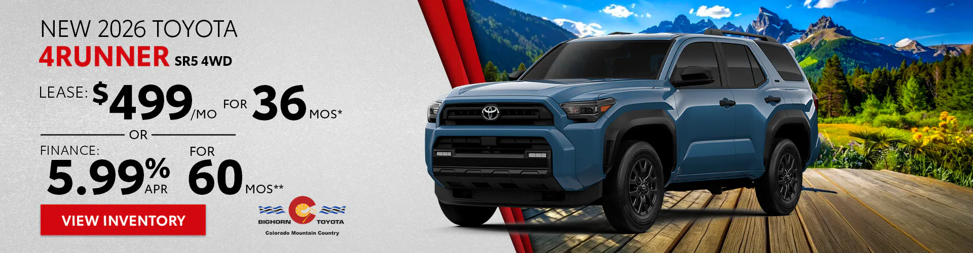 New 2026 Toyota 4Runner SR5 4WD